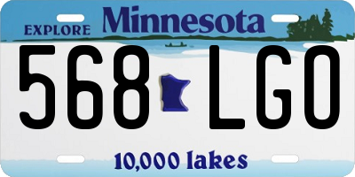MN license plate 568LGO