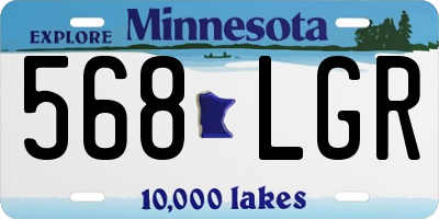 MN license plate 568LGR