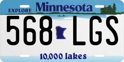 MN license plate 568LGS