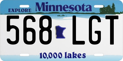 MN license plate 568LGT