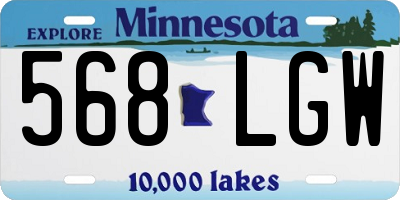 MN license plate 568LGW