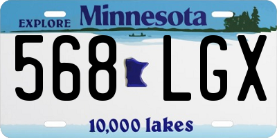 MN license plate 568LGX