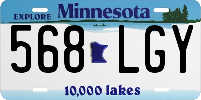 MN license plate 568LGY