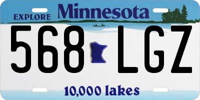 MN license plate 568LGZ