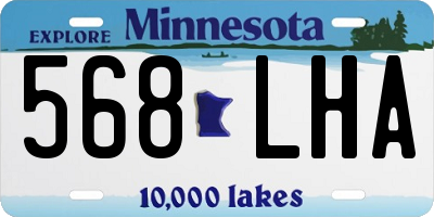 MN license plate 568LHA