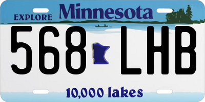 MN license plate 568LHB