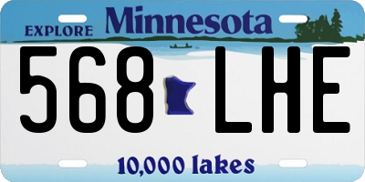 MN license plate 568LHE