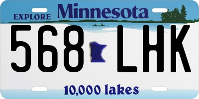 MN license plate 568LHK