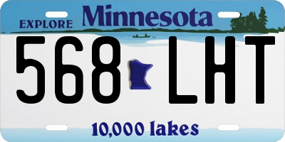 MN license plate 568LHT