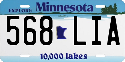 MN license plate 568LIA