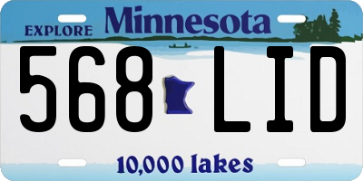 MN license plate 568LID