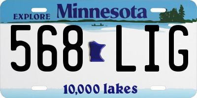 MN license plate 568LIG