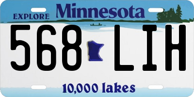 MN license plate 568LIH