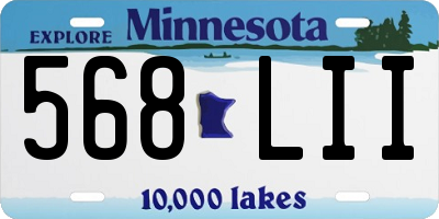 MN license plate 568LII