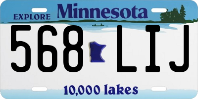 MN license plate 568LIJ