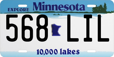 MN license plate 568LIL
