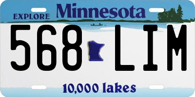 MN license plate 568LIM