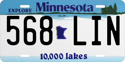 MN license plate 568LIN