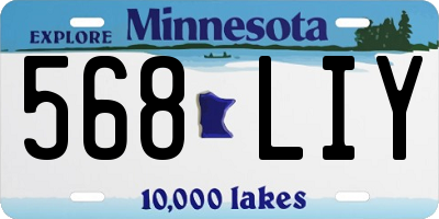 MN license plate 568LIY