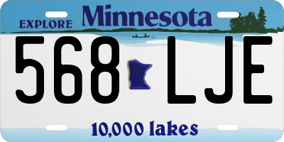MN license plate 568LJE
