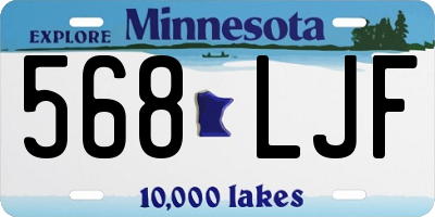 MN license plate 568LJF