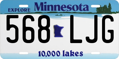 MN license plate 568LJG