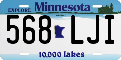 MN license plate 568LJI