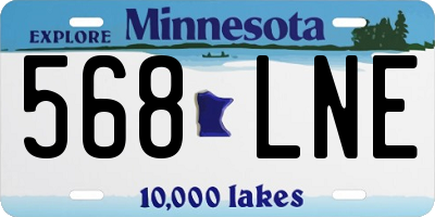 MN license plate 568LNE