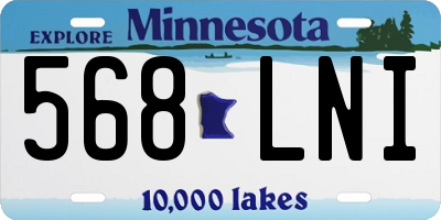 MN license plate 568LNI