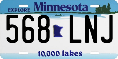 MN license plate 568LNJ