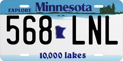 MN license plate 568LNL