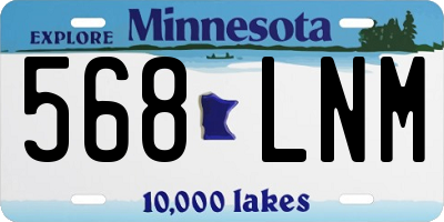MN license plate 568LNM