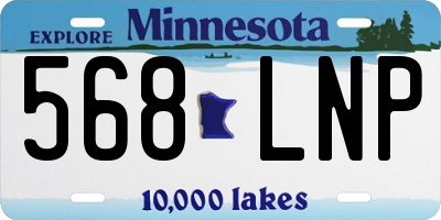 MN license plate 568LNP