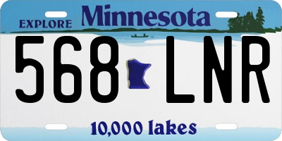 MN license plate 568LNR