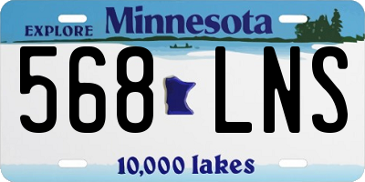 MN license plate 568LNS
