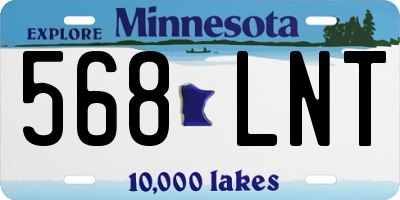 MN license plate 568LNT
