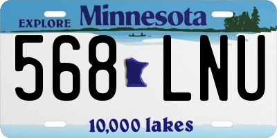 MN license plate 568LNU