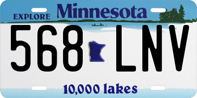 MN license plate 568LNV