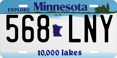 MN license plate 568LNY
