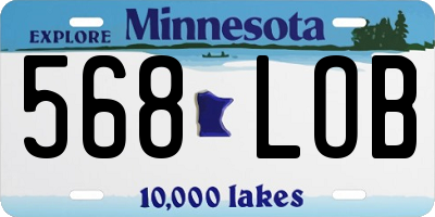MN license plate 568LOB
