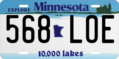 MN license plate 568LOE