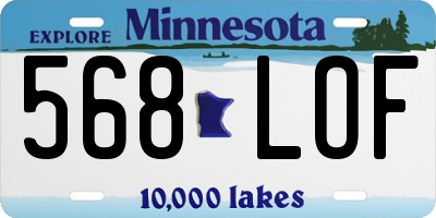 MN license plate 568LOF