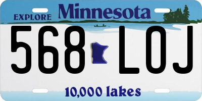 MN license plate 568LOJ