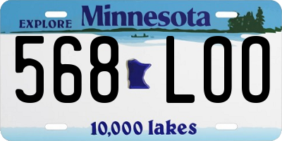 MN license plate 568LOO