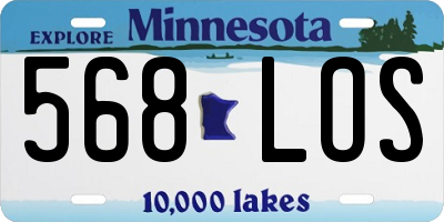 MN license plate 568LOS