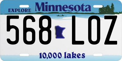 MN license plate 568LOZ
