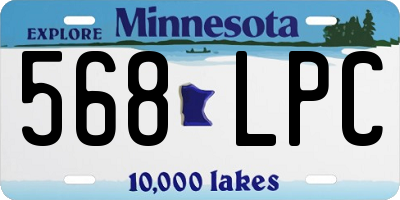 MN license plate 568LPC