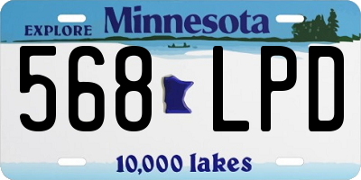 MN license plate 568LPD