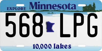 MN license plate 568LPG