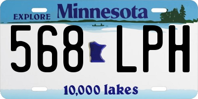 MN license plate 568LPH